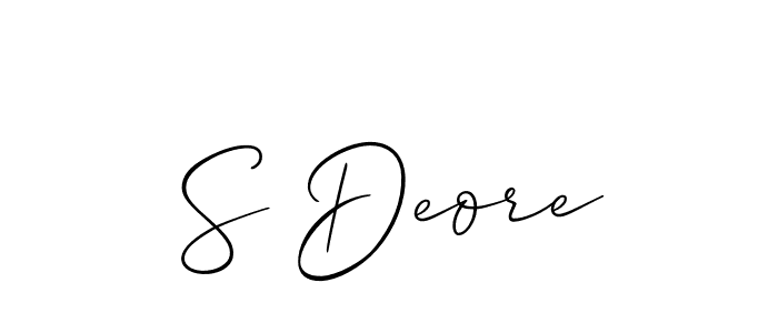 Check out images of Autograph of S Deore name. Actor S Deore Signature Style. Allison_Script is a professional sign style online. S Deore signature style 2 images and pictures png