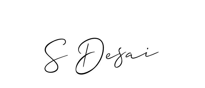 S Desai stylish signature style. Best Handwritten Sign (Allison_Script) for my name. Handwritten Signature Collection Ideas for my name S Desai. S Desai signature style 2 images and pictures png