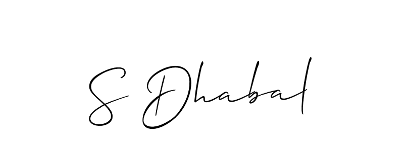 The best way (Allison_Script) to make a short signature is to pick only two or three words in your name. The name S Dhabal include a total of six letters. For converting this name. S Dhabal signature style 2 images and pictures png