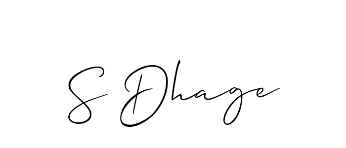How to Draw S Dhage signature style? Allison_Script is a latest design signature styles for name S Dhage. S Dhage signature style 2 images and pictures png