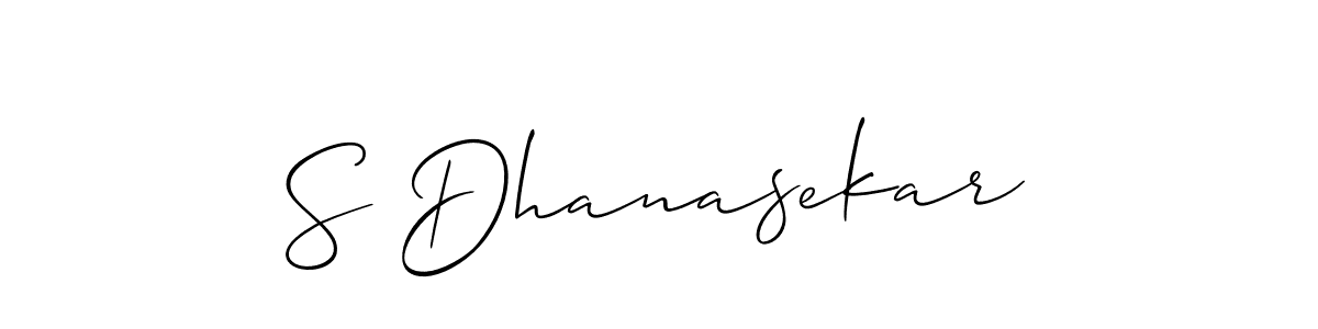 It looks lik you need a new signature style for name S Dhanasekar. Design unique handwritten (Allison_Script) signature with our free signature maker in just a few clicks. S Dhanasekar signature style 2 images and pictures png