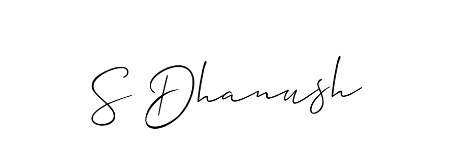 How to Draw S Dhanush signature style? Allison_Script is a latest design signature styles for name S Dhanush. S Dhanush signature style 2 images and pictures png