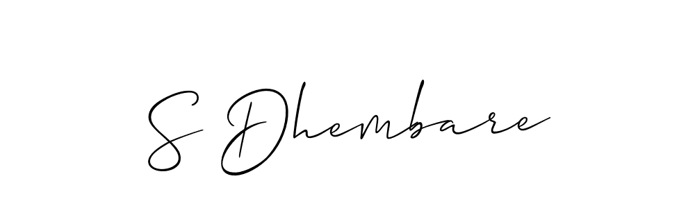 How to make S Dhembare signature? Allison_Script is a professional autograph style. Create handwritten signature for S Dhembare name. S Dhembare signature style 2 images and pictures png