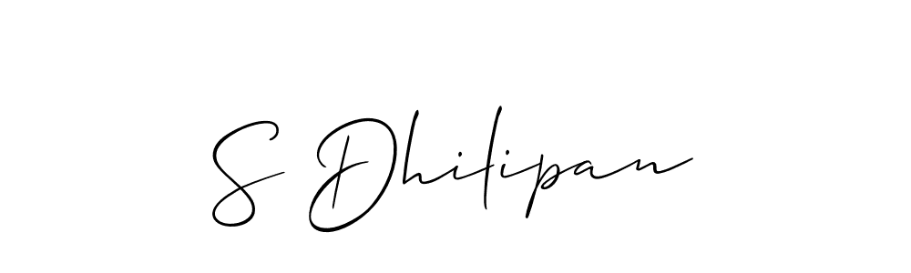 Also we have S Dhilipan name is the best signature style. Create professional handwritten signature collection using Allison_Script autograph style. S Dhilipan signature style 2 images and pictures png