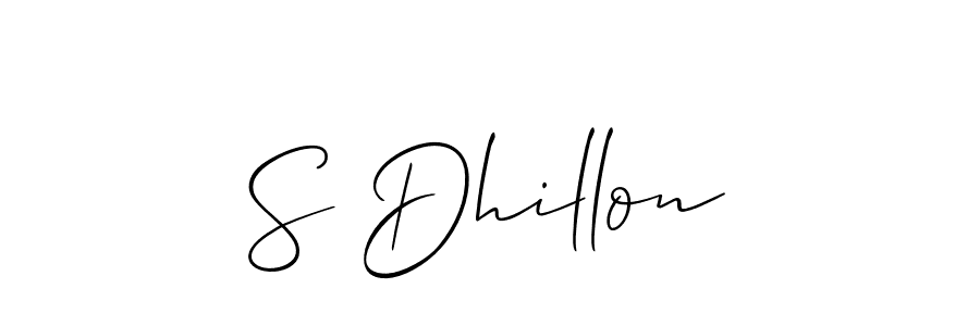 Make a beautiful signature design for name S Dhillon. With this signature (Allison_Script) style, you can create a handwritten signature for free. S Dhillon signature style 2 images and pictures png
