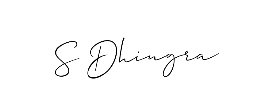 How to make S Dhingra signature? Allison_Script is a professional autograph style. Create handwritten signature for S Dhingra name. S Dhingra signature style 2 images and pictures png