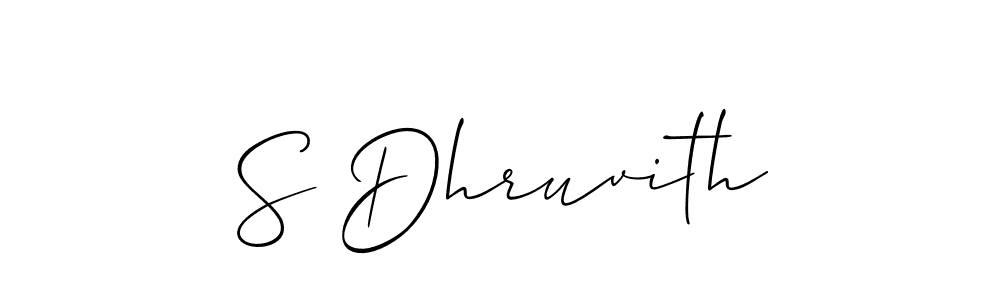How to make S Dhruvith signature? Allison_Script is a professional autograph style. Create handwritten signature for S Dhruvith name. S Dhruvith signature style 2 images and pictures png