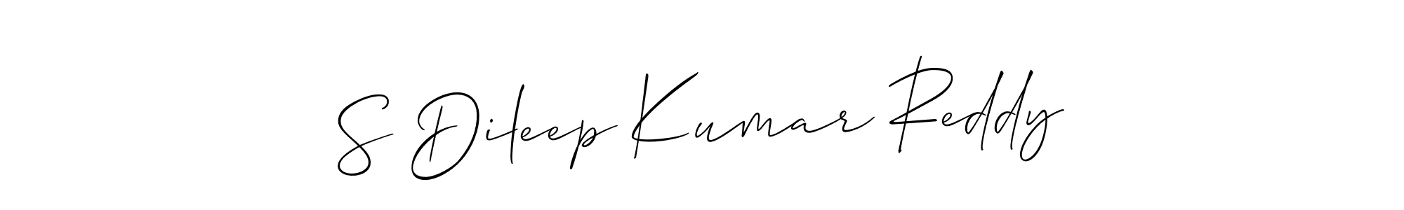 The best way (Allison_Script) to make a short signature is to pick only two or three words in your name. The name S Dileep Kumar Reddy include a total of six letters. For converting this name. S Dileep Kumar Reddy signature style 2 images and pictures png