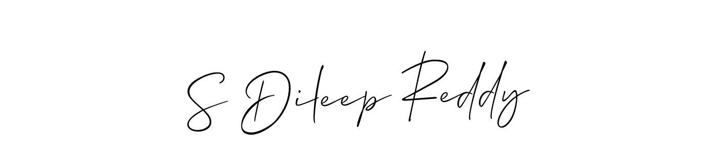 Make a short S Dileep Reddy signature style. Manage your documents anywhere anytime using Allison_Script. Create and add eSignatures, submit forms, share and send files easily. S Dileep Reddy signature style 2 images and pictures png