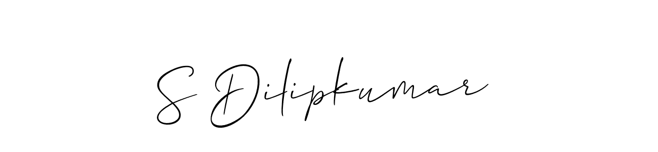 Make a short S Dilipkumar  signature style. Manage your documents anywhere anytime using Allison_Script. Create and add eSignatures, submit forms, share and send files easily. S Dilipkumar  signature style 2 images and pictures png