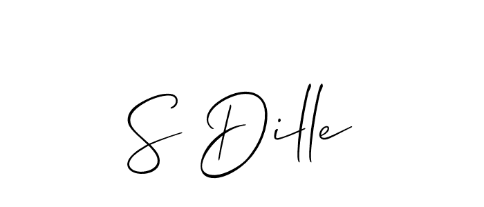 Make a beautiful signature design for name S Dille. With this signature (Allison_Script) style, you can create a handwritten signature for free. S Dille signature style 2 images and pictures png