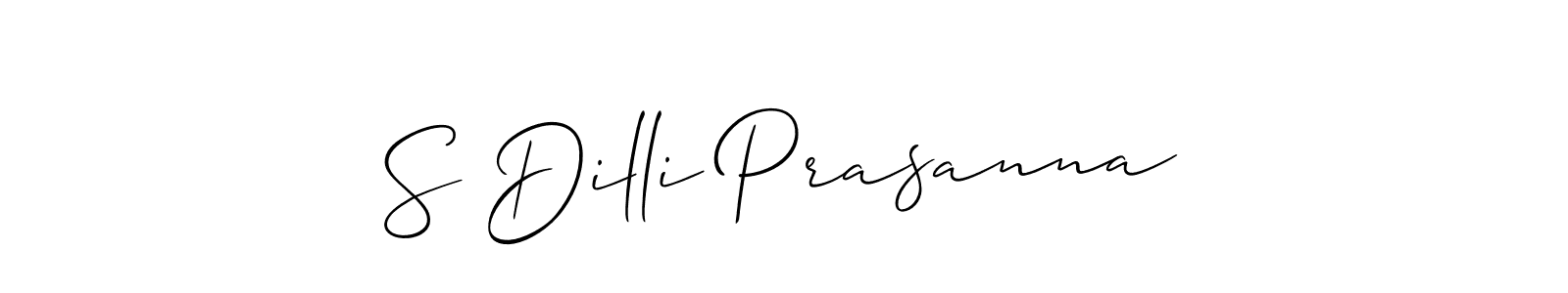 You should practise on your own different ways (Allison_Script) to write your name (S Dilli Prasanna) in signature. don't let someone else do it for you. S Dilli Prasanna signature style 2 images and pictures png