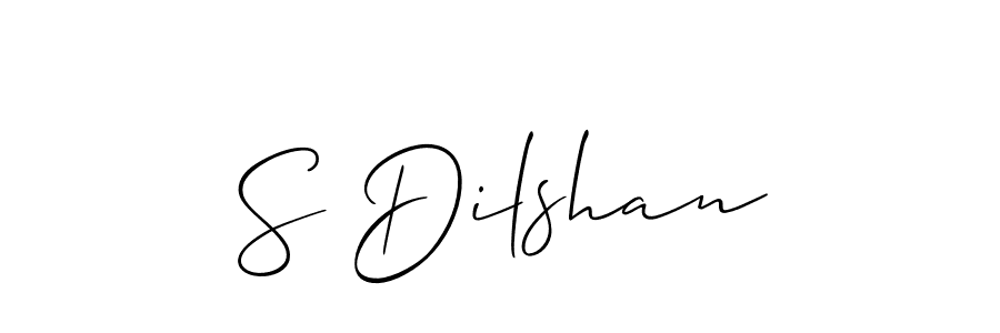 Create a beautiful signature design for name S Dilshan. With this signature (Allison_Script) fonts, you can make a handwritten signature for free. S Dilshan signature style 2 images and pictures png