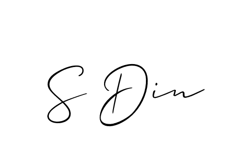 How to make S Din name signature. Use Allison_Script style for creating short signs online. This is the latest handwritten sign. S Din signature style 2 images and pictures png