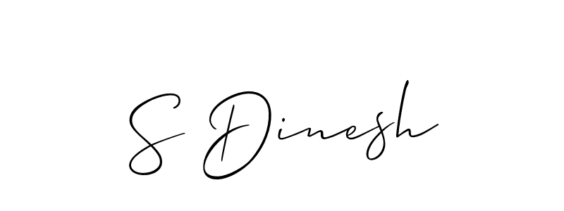 S Dinesh stylish signature style. Best Handwritten Sign (Allison_Script) for my name. Handwritten Signature Collection Ideas for my name S Dinesh. S Dinesh signature style 2 images and pictures png