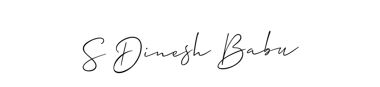 Make a short S Dinesh Babu signature style. Manage your documents anywhere anytime using Allison_Script. Create and add eSignatures, submit forms, share and send files easily. S Dinesh Babu signature style 2 images and pictures png