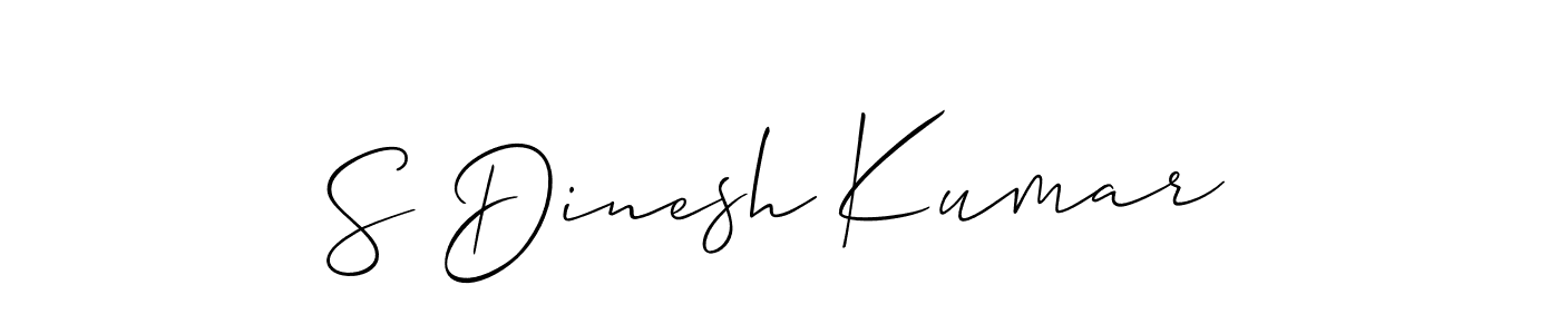 Make a short S Dinesh Kumar signature style. Manage your documents anywhere anytime using Allison_Script. Create and add eSignatures, submit forms, share and send files easily. S Dinesh Kumar signature style 2 images and pictures png