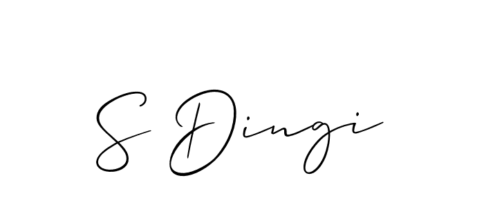 Design your own signature with our free online signature maker. With this signature software, you can create a handwritten (Allison_Script) signature for name S Dingi. S Dingi signature style 2 images and pictures png