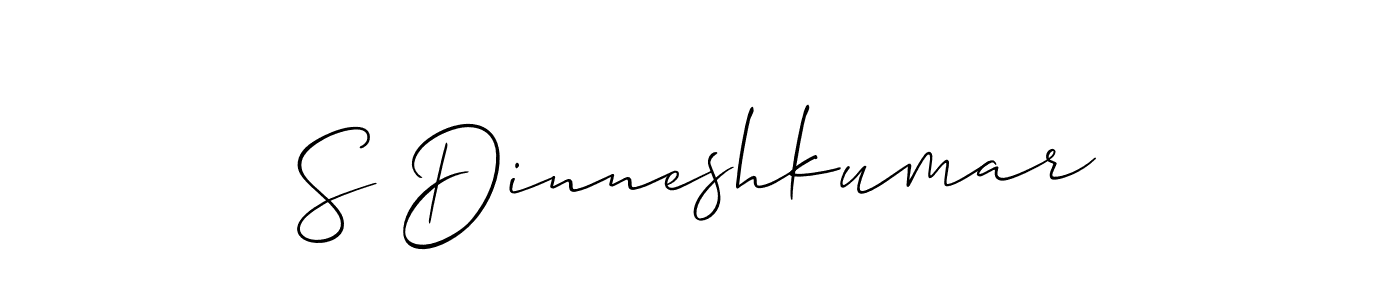 How to Draw S Dinneshkumar signature style? Allison_Script is a latest design signature styles for name S Dinneshkumar. S Dinneshkumar signature style 2 images and pictures png