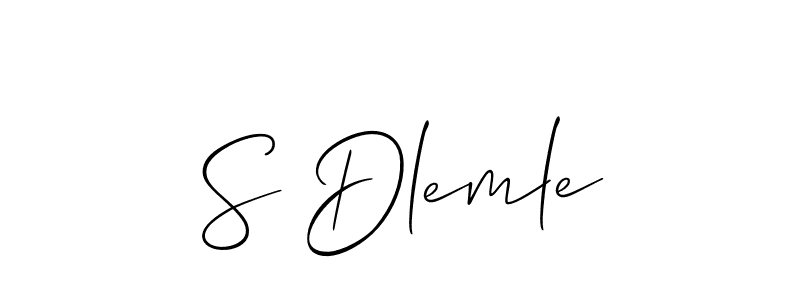 Design your own signature with our free online signature maker. With this signature software, you can create a handwritten (Allison_Script) signature for name S Dlemle. S Dlemle signature style 2 images and pictures png