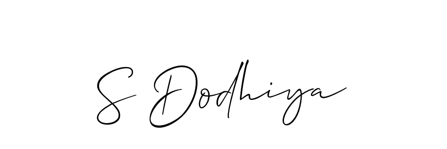 Create a beautiful signature design for name S Dodhiya. With this signature (Allison_Script) fonts, you can make a handwritten signature for free. S Dodhiya signature style 2 images and pictures png