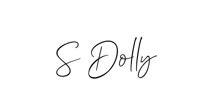 How to make S Dolly name signature. Use Allison_Script style for creating short signs online. This is the latest handwritten sign. S Dolly signature style 2 images and pictures png