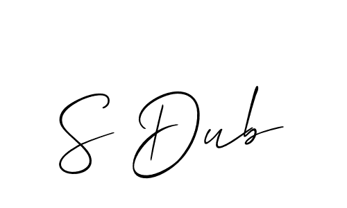 Design your own signature with our free online signature maker. With this signature software, you can create a handwritten (Allison_Script) signature for name S Dub. S Dub signature style 2 images and pictures png