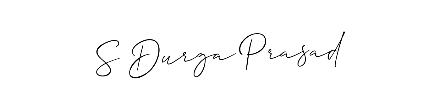 This is the best signature style for the S Durga Prasad name. Also you like these signature font (Allison_Script). Mix name signature. S Durga Prasad signature style 2 images and pictures png