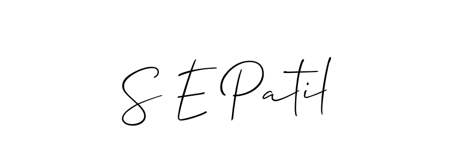 Also we have S E Patil name is the best signature style. Create professional handwritten signature collection using Allison_Script autograph style. S E Patil signature style 2 images and pictures png