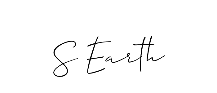 Design your own signature with our free online signature maker. With this signature software, you can create a handwritten (Allison_Script) signature for name S Earth. S Earth signature style 2 images and pictures png