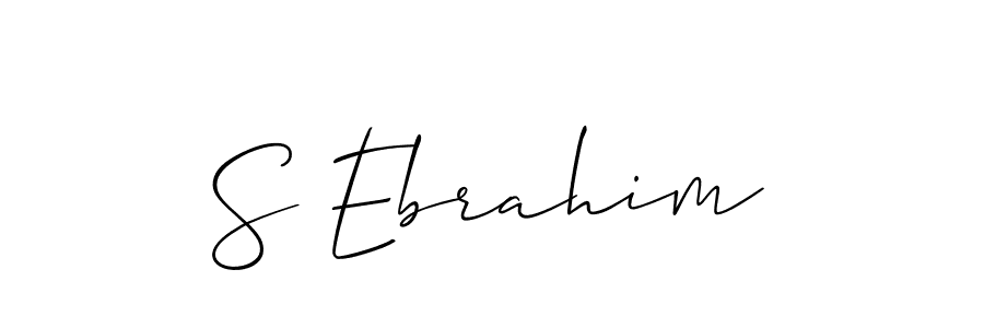 Create a beautiful signature design for name S Ebrahim. With this signature (Allison_Script) fonts, you can make a handwritten signature for free. S Ebrahim signature style 2 images and pictures png