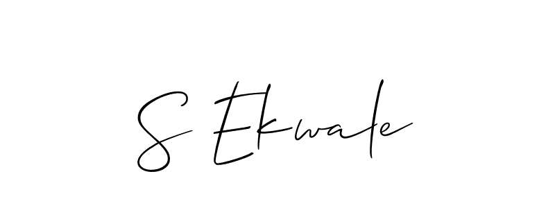 It looks lik you need a new signature style for name S Ekwale. Design unique handwritten (Allison_Script) signature with our free signature maker in just a few clicks. S Ekwale signature style 2 images and pictures png