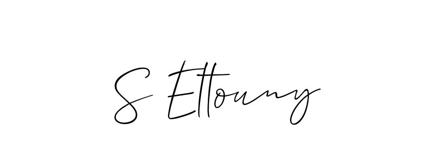 Design your own signature with our free online signature maker. With this signature software, you can create a handwritten (Allison_Script) signature for name S Eltouny. S Eltouny signature style 2 images and pictures png