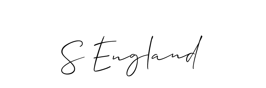 Also we have S England name is the best signature style. Create professional handwritten signature collection using Allison_Script autograph style. S England signature style 2 images and pictures png