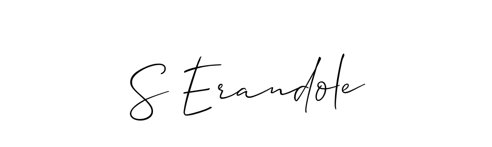How to make S Erandole name signature. Use Allison_Script style for creating short signs online. This is the latest handwritten sign. S Erandole signature style 2 images and pictures png