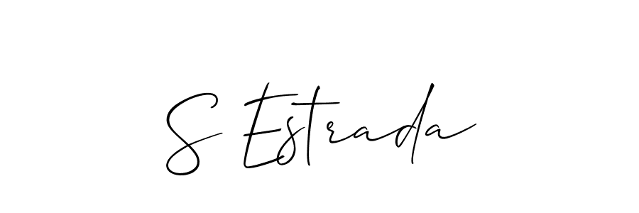 Create a beautiful signature design for name S Estrada. With this signature (Allison_Script) fonts, you can make a handwritten signature for free. S Estrada signature style 2 images and pictures png