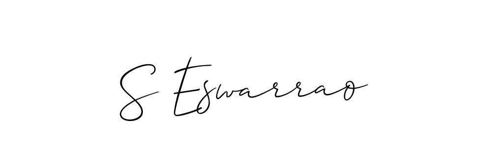 Create a beautiful signature design for name S Eswarrao. With this signature (Allison_Script) fonts, you can make a handwritten signature for free. S Eswarrao signature style 2 images and pictures png