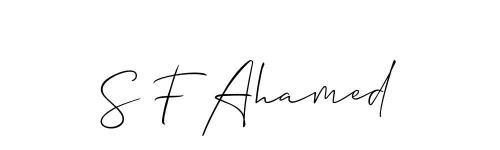 Best and Professional Signature Style for S F Ahamed. Allison_Script Best Signature Style Collection. S F Ahamed signature style 2 images and pictures png