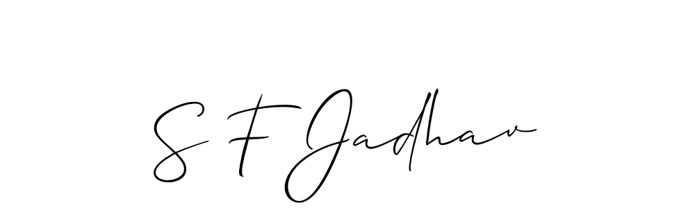 S F Jadhav stylish signature style. Best Handwritten Sign (Allison_Script) for my name. Handwritten Signature Collection Ideas for my name S F Jadhav. S F Jadhav signature style 2 images and pictures png