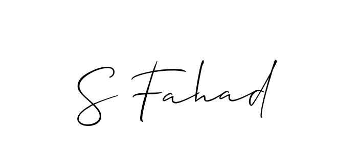 Create a beautiful signature design for name S Fahad. With this signature (Allison_Script) fonts, you can make a handwritten signature for free. S Fahad signature style 2 images and pictures png