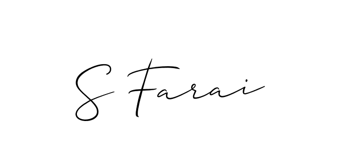 Once you've used our free online signature maker to create your best signature Allison_Script style, it's time to enjoy all of the benefits that S Farai name signing documents. S Farai signature style 2 images and pictures png