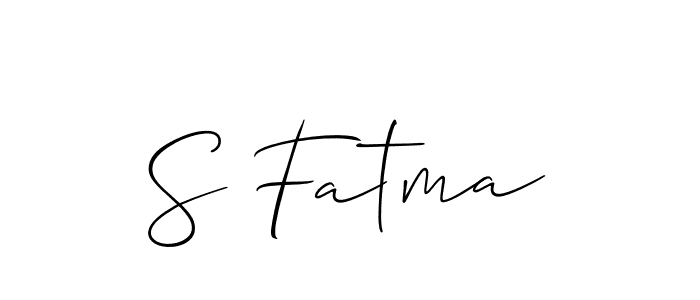 How to Draw S Fatma signature style? Allison_Script is a latest design signature styles for name S Fatma. S Fatma signature style 2 images and pictures png