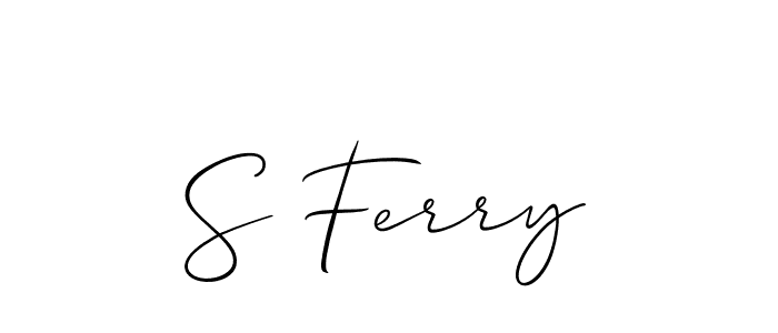 if you are searching for the best signature style for your name S Ferry. so please give up your signature search. here we have designed multiple signature styles  using Allison_Script. S Ferry signature style 2 images and pictures png