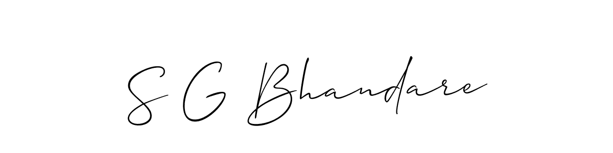 This is the best signature style for the S G Bhandare name. Also you like these signature font (Allison_Script). Mix name signature. S G Bhandare signature style 2 images and pictures png
