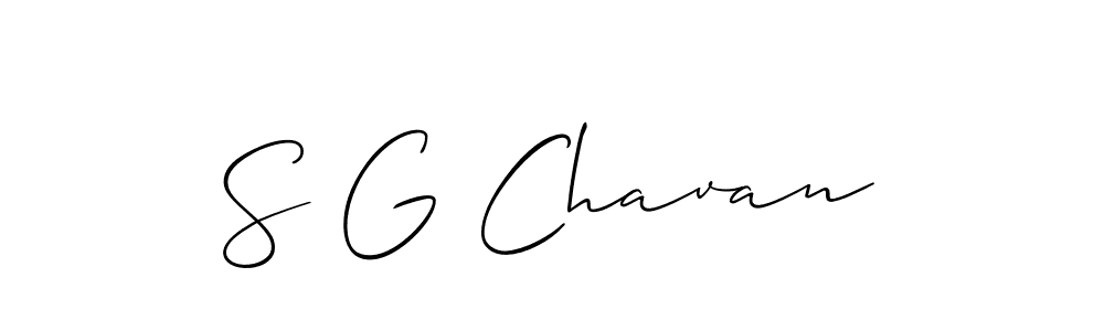 How to make S G Chavan signature? Allison_Script is a professional autograph style. Create handwritten signature for S G Chavan name. S G Chavan signature style 2 images and pictures png