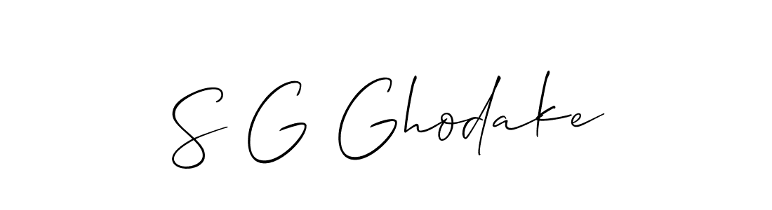 You should practise on your own different ways (Allison_Script) to write your name (S G Ghodake) in signature. don't let someone else do it for you. S G Ghodake signature style 2 images and pictures png