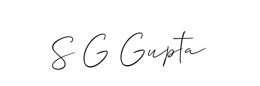 if you are searching for the best signature style for your name S G Gupta. so please give up your signature search. here we have designed multiple signature styles  using Allison_Script. S G Gupta signature style 2 images and pictures png