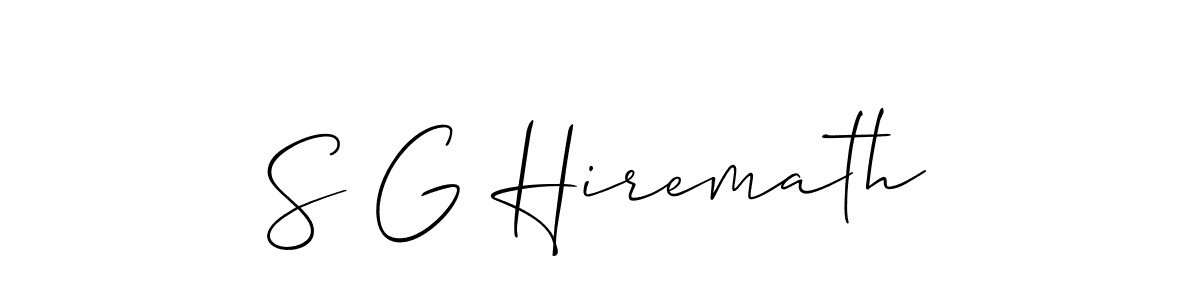 Also You can easily find your signature by using the search form. We will create S G Hiremath name handwritten signature images for you free of cost using Allison_Script sign style. S G Hiremath signature style 2 images and pictures png