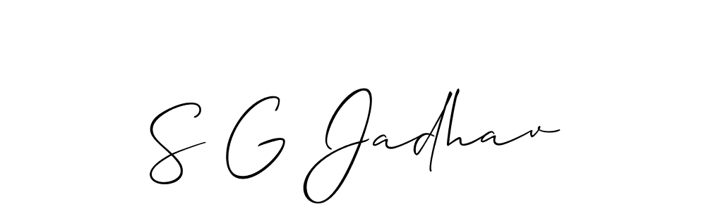 Make a short S G Jadhav signature style. Manage your documents anywhere anytime using Allison_Script. Create and add eSignatures, submit forms, share and send files easily. S G Jadhav signature style 2 images and pictures png