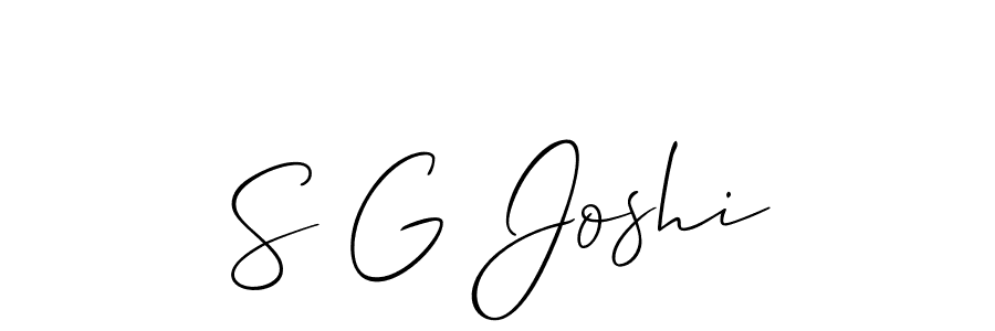 How to make S G Joshi name signature. Use Allison_Script style for creating short signs online. This is the latest handwritten sign. S G Joshi signature style 2 images and pictures png